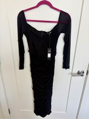kallan knit dress black Fashion Nova | Dresses | Womens Long Sleeve Off The Shoulder Size X USNEW_01_23_26